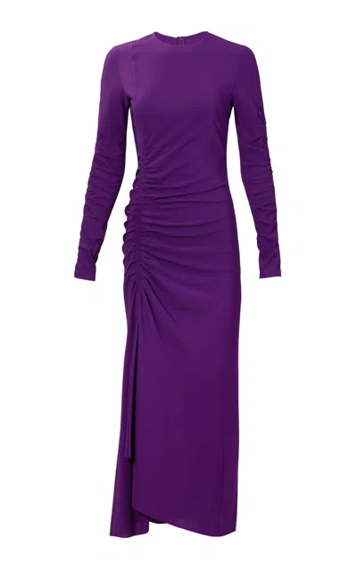 Silvia Tcherassi Mara Ruched Dress In Purple