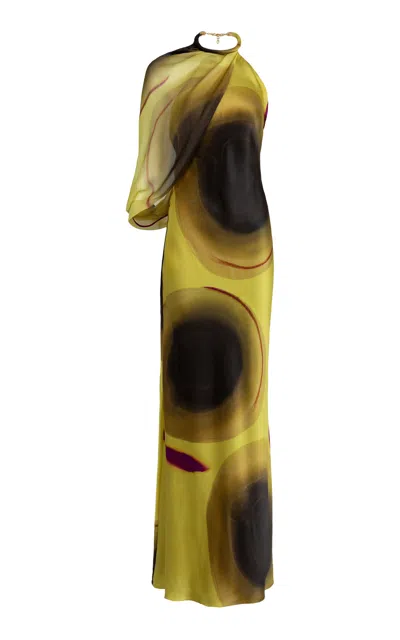 Silvia Tcherassi Mari Luz Silk Maxi Dress In Print