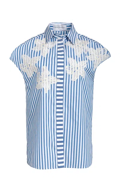 Silvia Tcherassi Maribel Cotton Shirt In Blue