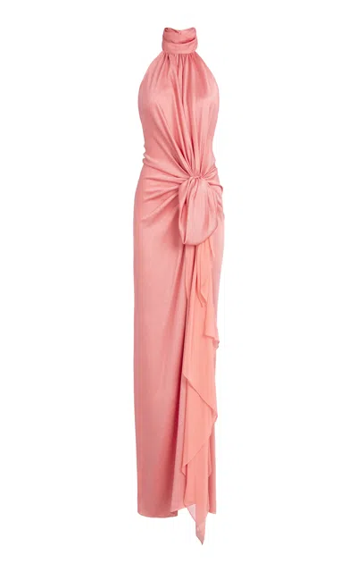 Silvia Tcherassi Marisela Silk-blend Maxi Dress In Pink