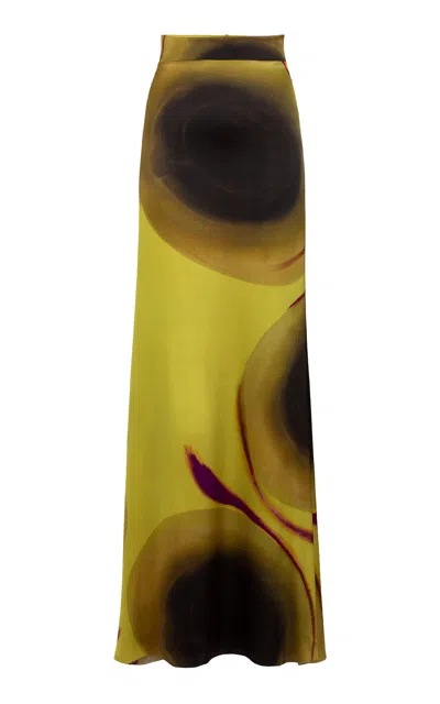 Silvia Tcherassi Marisol Silk Maxi Skirt In Print