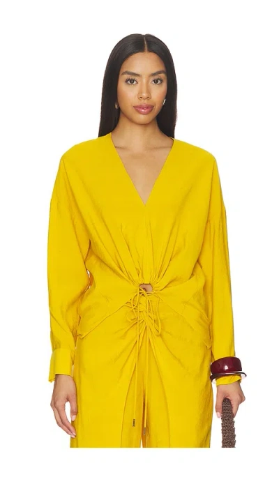 Silvia Tcherassi Merida Blouse In Yellow