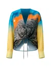 Silvia Tcherassi Merida Drawstring Blouse In Multi
