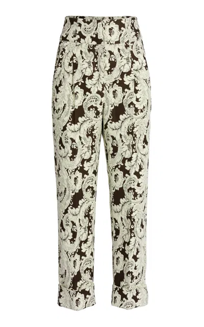 Silvia Tcherassi Moad Cotton-blend Pants In Multi