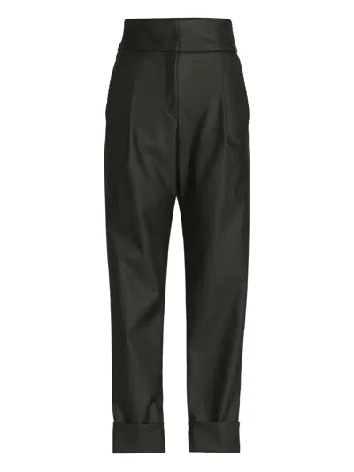 Silvia Tcherassi Moad Cuffed-hem Trousers In Black