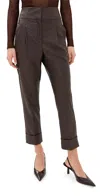 Silvia Tcherassi Moad Cropped Trousers In Brown