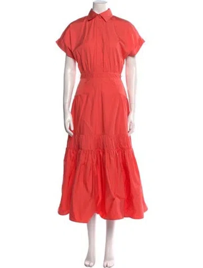 Pre-owned Silvia Tcherassi Mock Neck Long Dress In Pink