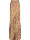 Silvia Tcherassi Famara Zigzag Maxi Skirt In Brown