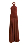 Silvia Tcherassi Moira Silk Halter Dress