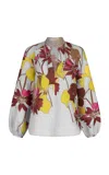 Silvia Tcherassi Molveno Floral Linen Blouse