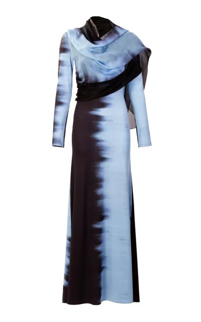 Silvia Tcherassi Moon Sash-detailed Dress In Purple