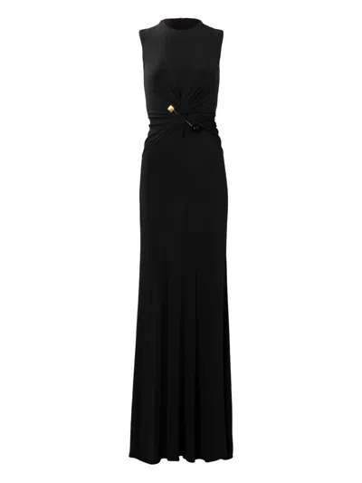 Silvia Tcherassi Nala Twisted-knot Maxi Dress In Black
