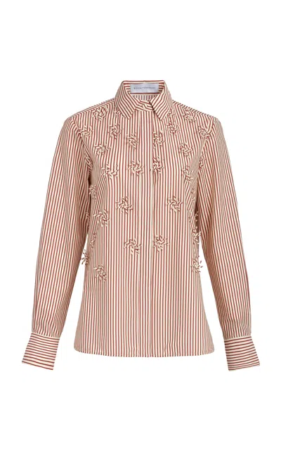 Silvia Tcherassi Naroa Cotton Shirt In Orange
