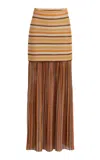 Silvia Tcherassi Neko Maxi Skirt In Stripe