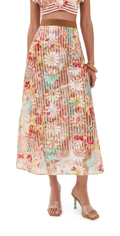 Silvia Tcherassi Nelida Skirt Multicolor Flower
