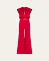 Silvia Tcherassi Noel Wide-leg Jumpsuit In Rouge