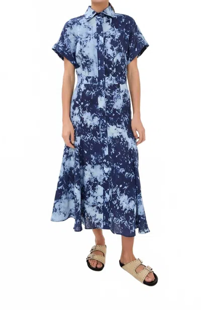 Silvia Tcherassi Noor Midi Dress In Indigo In Blue