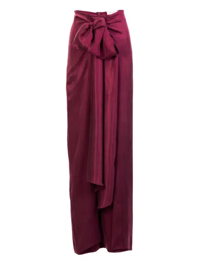 Silvia Tcherassi Nuria Trousers In Burgundy