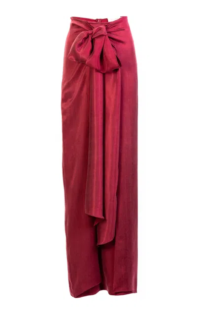Silvia Tcherassi Nuria Wide Leg Pants In Red