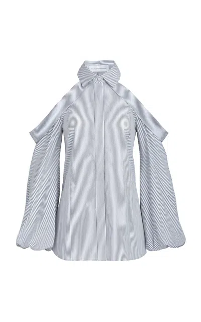 Silvia Tcherassi Nurith Cotton-blend Shirt In Blue
