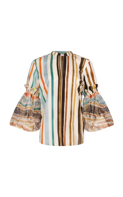 SILVIA TCHERASSI NURU STRIPED COTTON TOP