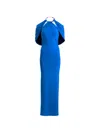 Silvia Tcherassi Odele Draped Maxi Dress In Blue