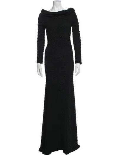 Pre-owned Silvia Tcherassi Off-the-shoulder Long Dress W/ Tags In Black