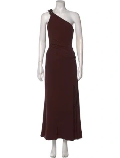 Pre-owned Silvia Tcherassi One-shoulder Long Dress In Brown