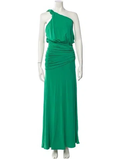 Pre-owned Silvia Tcherassi One-shoulder Long Dress In Green