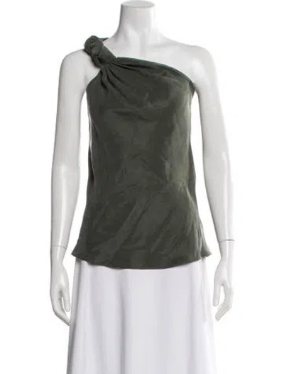 Pre-owned Silvia Tcherassi One-shoulder Sleeveless Blouse W/ Tags In Green