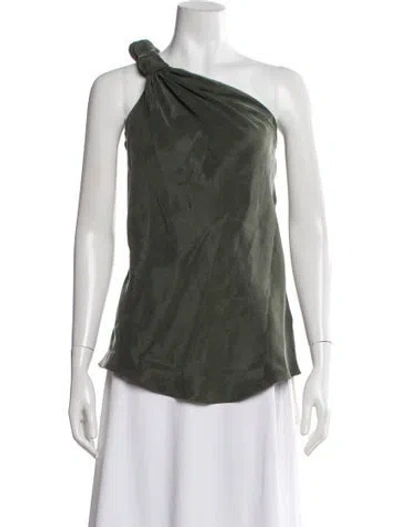 Pre-owned Silvia Tcherassi One-shoulder Sleeveless Blouse W/ Tags In Green