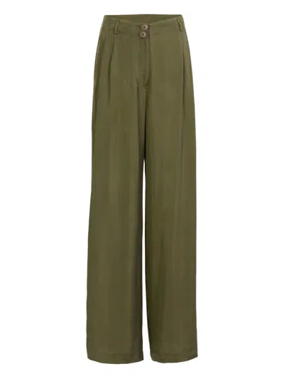 Silvia Tcherassi Opal Pleated Trousers In Green