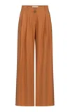 Silvia Tcherassi Opal Slouchy Wide-leg Pant In Tan