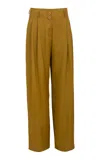 Silvia Tcherassi Opal Straight Leg Pants In Brown