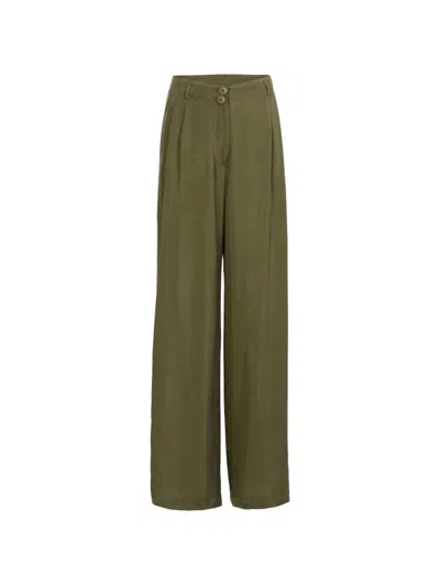 Silvia Tcherassi Opal Wide-leg Trousers In Green