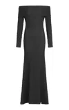 Silvia Tcherassi Ozara Off-the-shoulder Maxi Dress In Black
