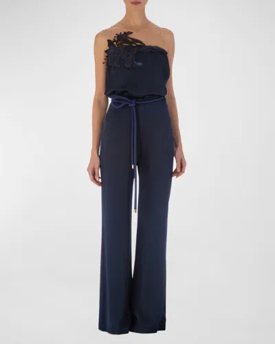 Silvia Tcherassi Palermo High-rise Wide-leg Pants In Navy
