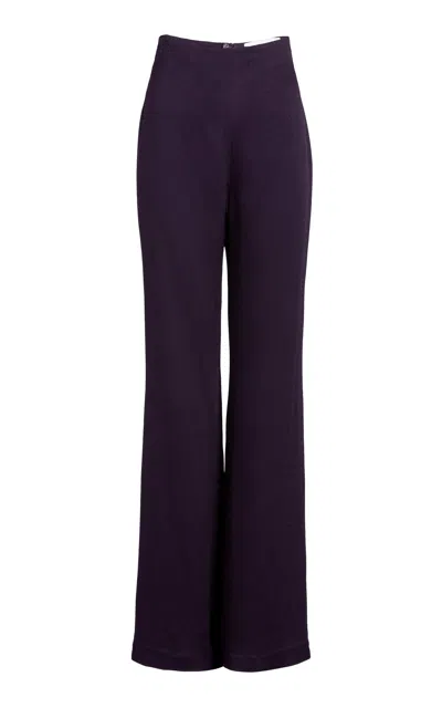 Silvia Tcherassi Palermo Straight Leg Pants In Purple