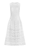 Silvia Tcherassi Paola Lace Cotton-blend Midi Dress In White