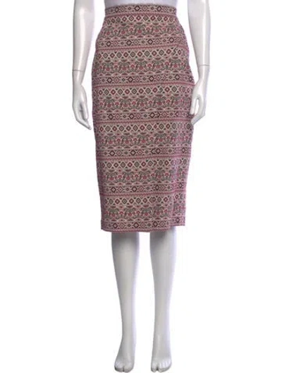 Pre-owned Silvia Tcherassi Patterned Midi Length Skirt In Pink