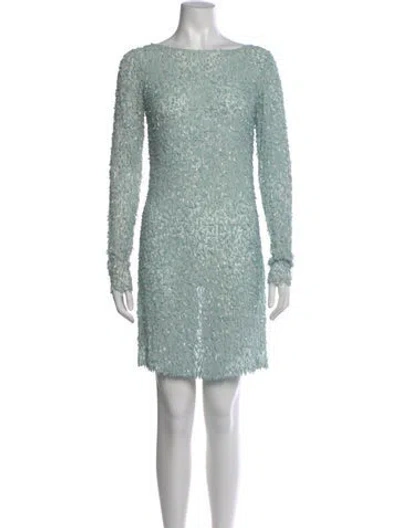 Pre-owned Silvia Tcherassi Patterned Mini Dress In Green