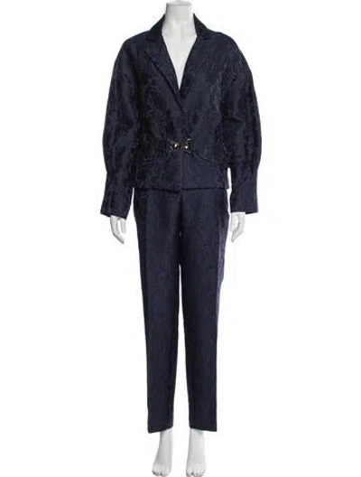 Pre-owned Silvia Tcherassi Patterned Pant Set In Blue
