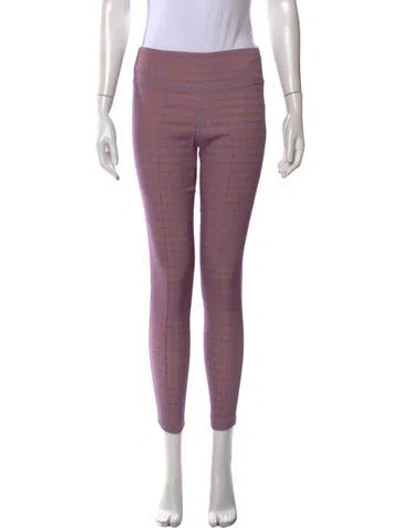 Pre-owned Silvia Tcherassi Patterned Skinny Leg Pants In Purple