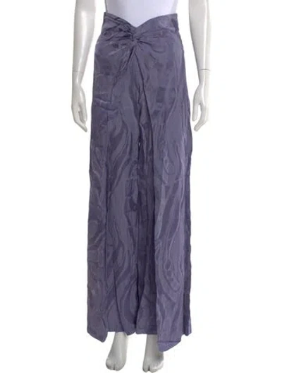 Pre-owned Silvia Tcherassi Patterned Wide Leg Pants W/ Tags In Purple