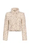 Silvia Tcherassi Perla Embroidered Cotton-blend Jacket In Black,white
