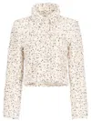 Silvia Tcherassi Perla Embroidered Cotton-blend Jacket In Neutrals