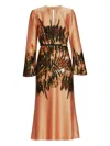 Silvia Tcherassi Pesaro Abstract-print Midi Dress In Pink