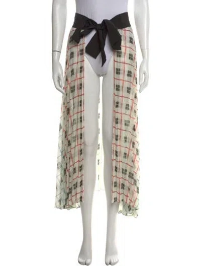 Pre-owned Silvia Tcherassi Plaid Print Long Skirt In Multi