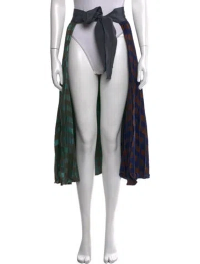 Pre-owned Silvia Tcherassi Plaid Print Midi Length Skirt In Black