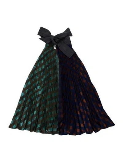 Pre-owned Silvia Tcherassi Plaid Print Midi Length Skirt In Blue